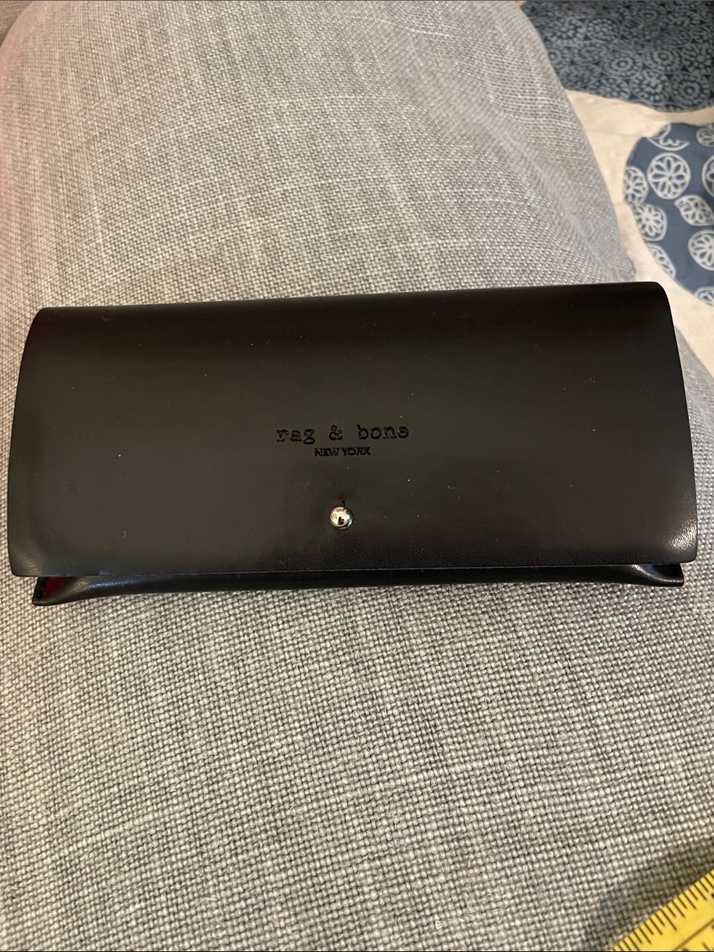 rag & bone Black Leather Eyewear Case
